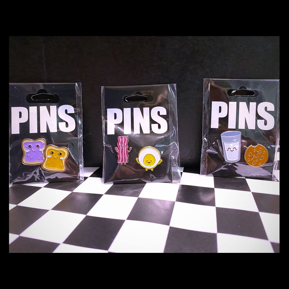 3 Sets - “We go together like...” ☺️ CUTE BFF Pins